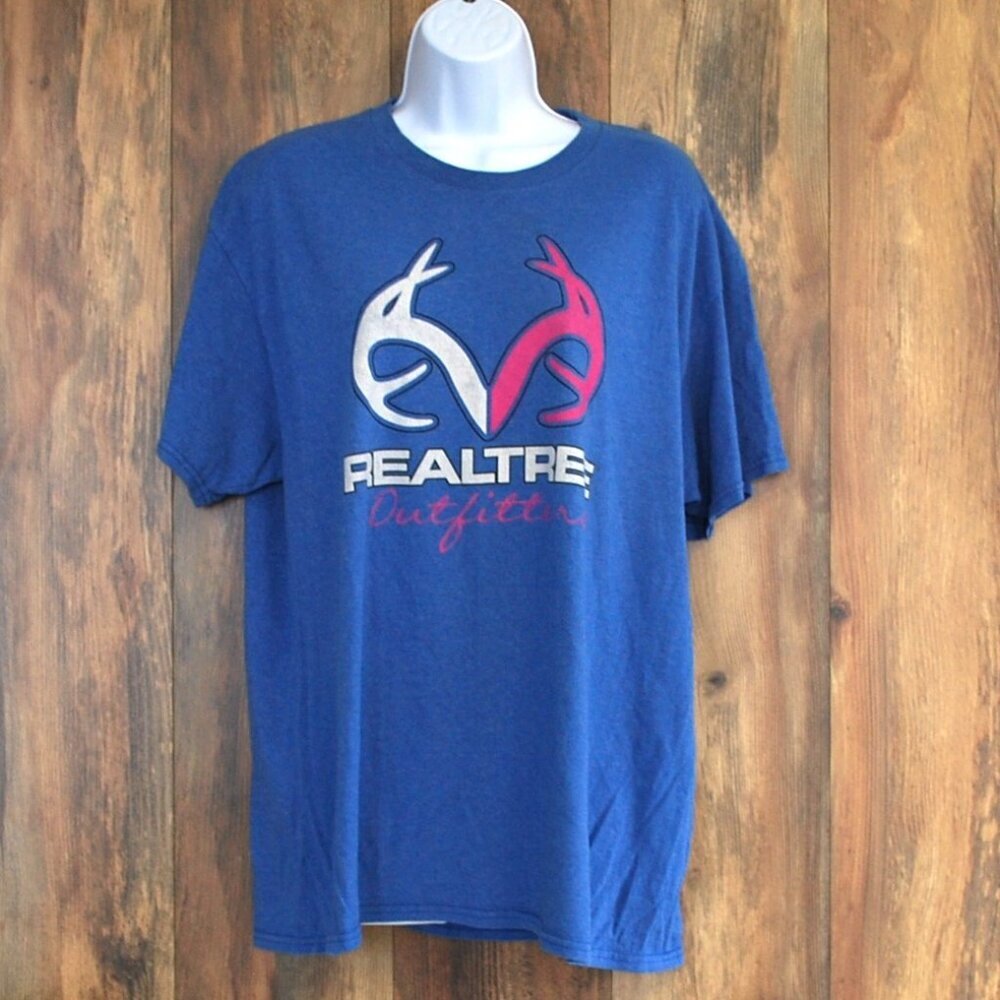 Realtree Outfitters Women's Blue Casual Tshirt Tee L